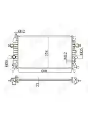FRC1109m Радиатор охлаждения (сборный) Opel Astra H (04-)/Zafira B (05-) 1.6i/1.8i MT