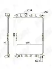 FRC1121m Радиатор охлаждения (сборный) Chevrolet Aveo (05-) 1.2/1.4 A/C MT