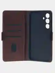 Терракотовый чехол-книжка для Samsung Galaxy S24 FE из высококачественной искусственной кожи