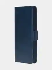 Темно-синий чехол-книжка для Samsung Galaxy S24 FE из высококачественной искусственной кожи