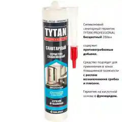 TYTAN Professional Герметик Силиконовый Санитарный бесцветный, 280 мл