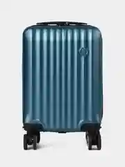 Синий чемодан на колесах, чемодан ручная кладь, чемодан xs, чемодан 40*30*20