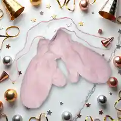 Женские варежки. Зимние с лямками