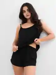 Пижама с шортами и топом на бретельках домашняя