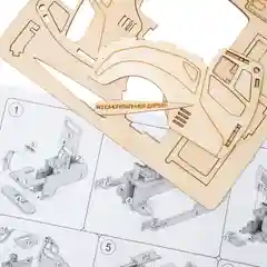 Деревянный дорожный каток, деревянный конструктор "Каток", конструктор для детей, машинка