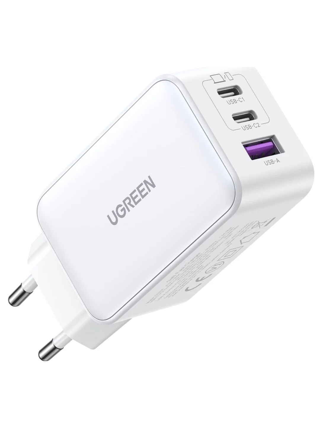 Сетевое зарядное устройство Ugreen CD244 (15334) Nexode 65W USB-A+2*USB-C GaN Tech Fast