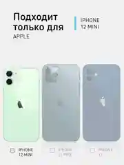 Прозрачный чехол силиконовый ROSCO, для iPhone 12 mini, с защитой камер и от прилипания
