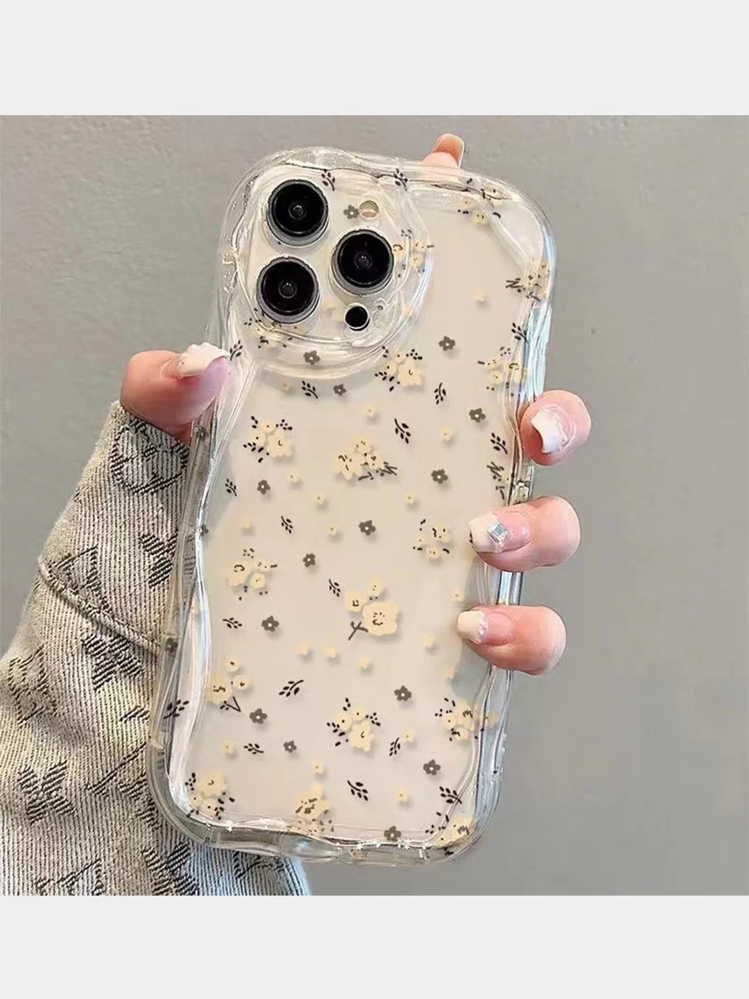 Кремовый чехол для iPhone 11, 13 14 15 Pro Max, ( Айфон 14) прозрачный, противоударный