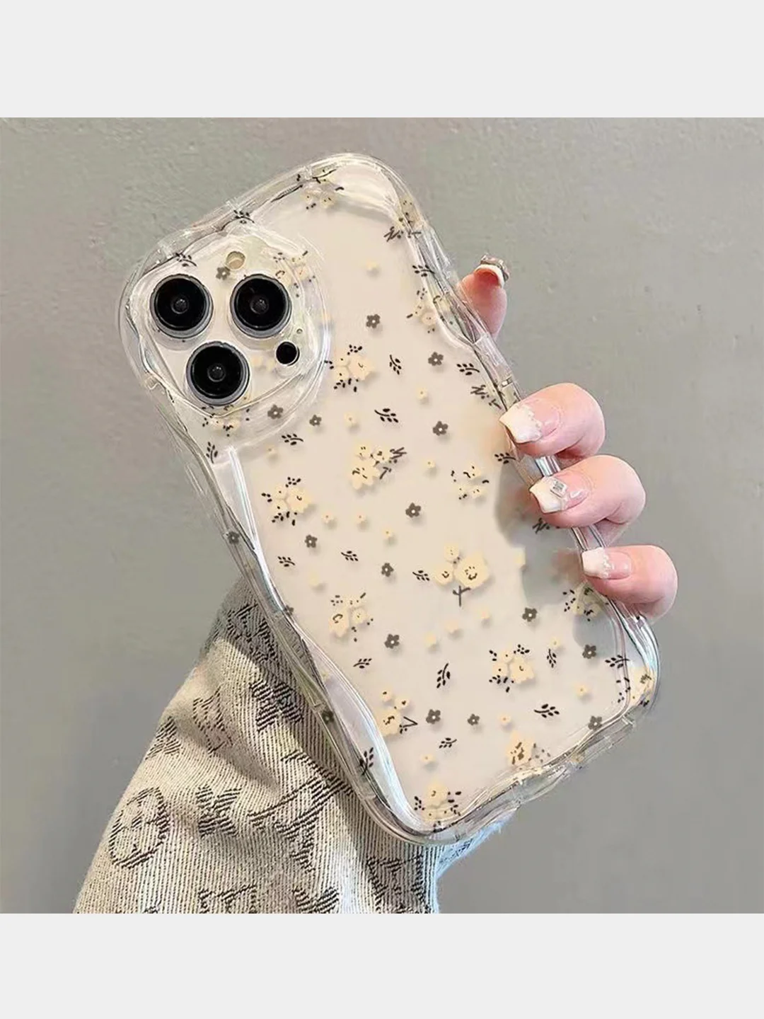 Кремовый чехол для iPhone 11, 13 14 15 Pro Max, ( Айфон 14) прозрачный, противоударный