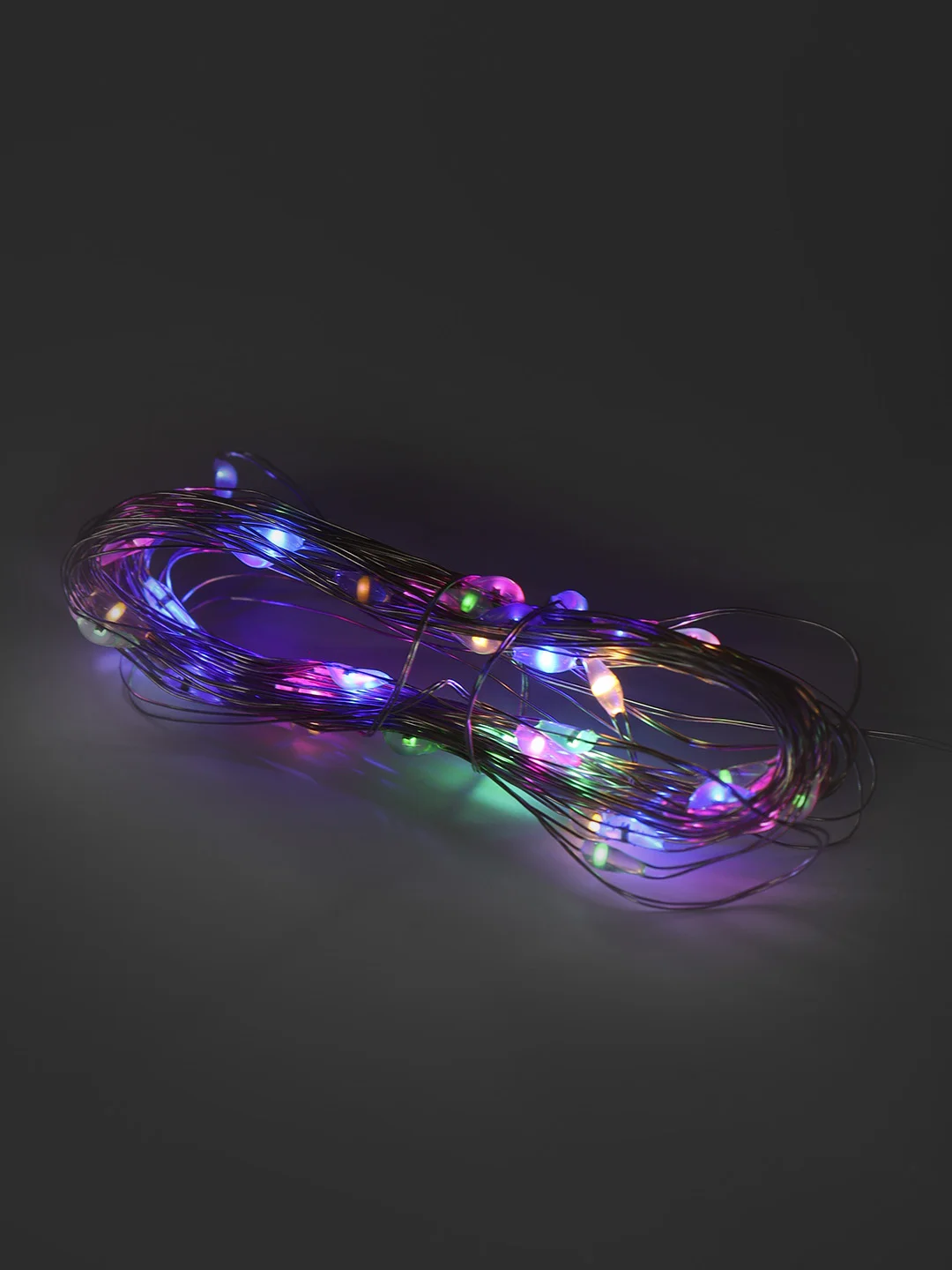Разноцветный светодиодная гирлянда "Роса", 5 м 50 LED и 3 м 30 LED на батарейках. Украшение для дома