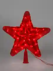 Красный звезда на Новогоднюю Елку, светодиодная