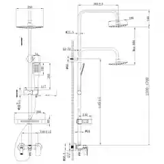 Душевая система Lemark Tropic LM7002C, хром