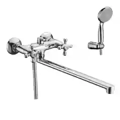 Смеситель для ванны с душем Lemark Standart LM2112C, с длинным изливом, двухвентильный