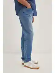 Голубой джинсы slim fit мужские