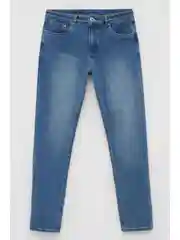 Голубой джинсы slim fit мужские