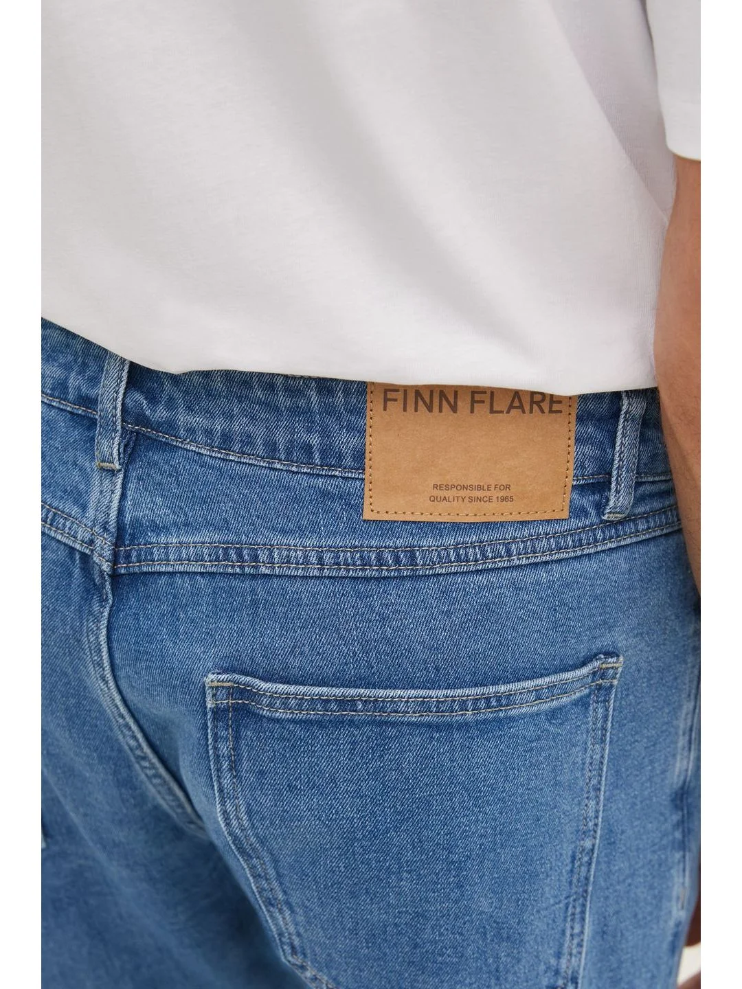 Голубой джинсы slim fit мужские