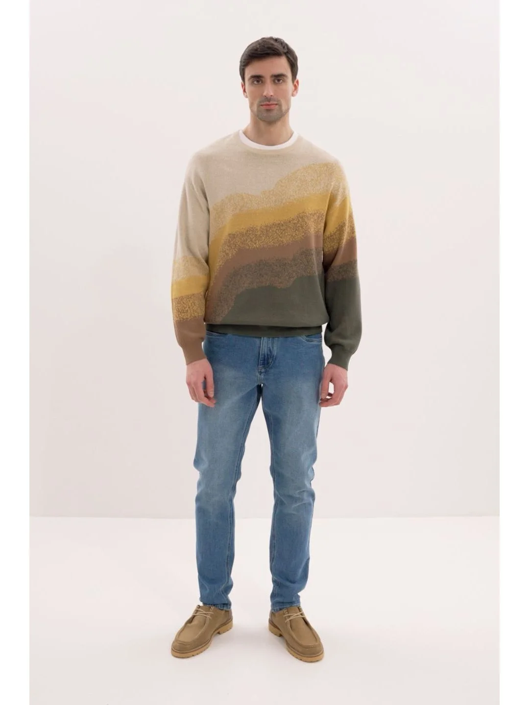 Голубой джинсы slim fit мужские