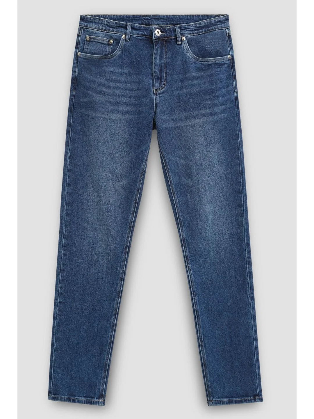 Синий джинсы slim fit мужские