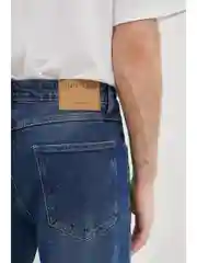 Синий джинсы slim fit мужские
