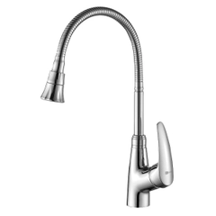 Смеситель для кухни Lemark Linara LM0413C, с гибким изливом, однорычажный, хром
