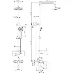 Душевая система Lemark Linara LM0462C, хром