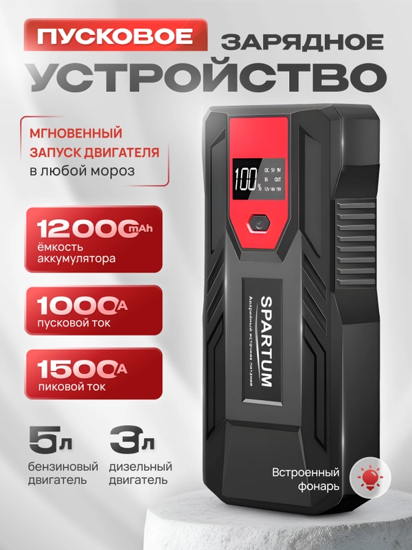 Пусковое зарядное устройство для автомобиля, авайрийный источник питания