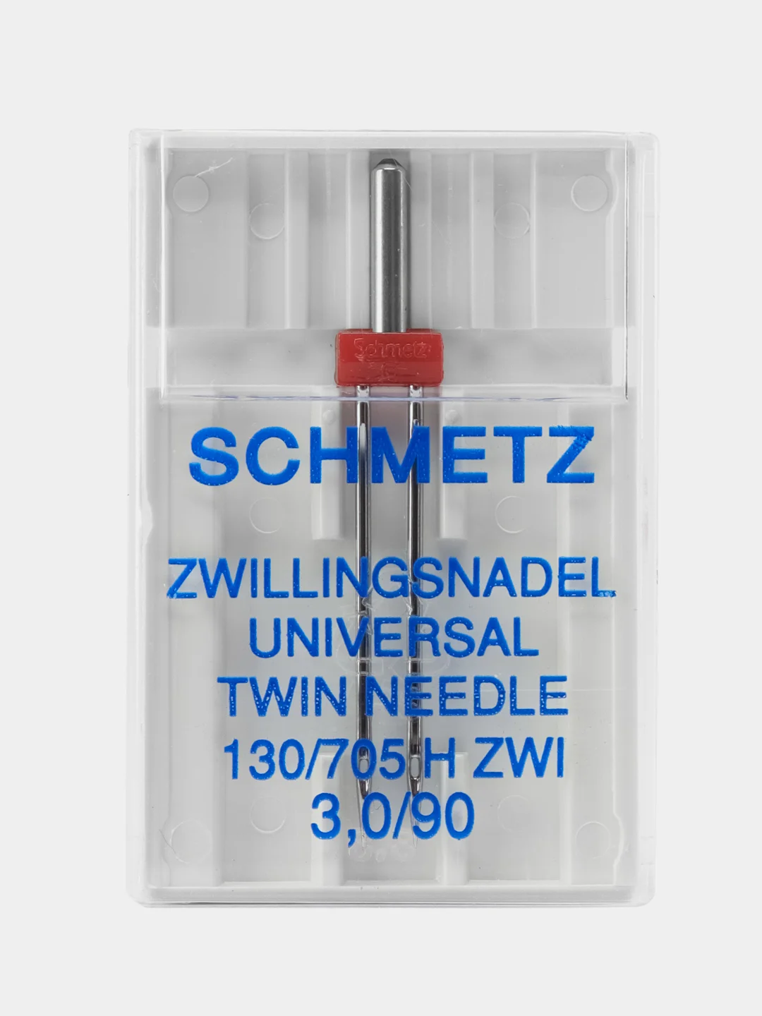 Иглы для бытовых швейных машин, стандартные двойные Schmetz 130/705H ZWI №90/3.0, уп.1 иг