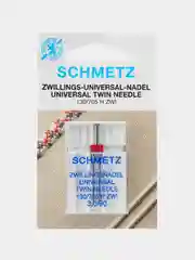 Иглы для бытовых швейных машин, стандартные двойные Schmetz 130/705H ZWI №90/3.0, уп.1 иг