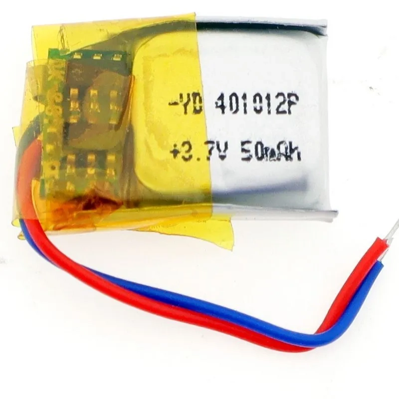 Аккумулятор LP401012-PCB-LD 3.7V 50mAh Li-Pol 4.0*10*12мм литий-полимерный универсальный