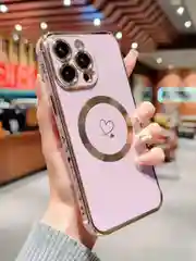 Лавандовый чехол на Айфон Magsafe магсейф IPhone  11 12 13 14 15 Pro Max