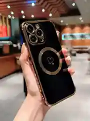 Черный чехол на Айфон Magsafe магсейф IPhone  11 12 13 14 15 Pro Max
