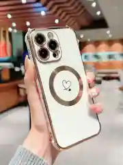 Бежевый чехол на Айфон Magsafe магсейф IPhone  11 12 13 14 15 Pro Max