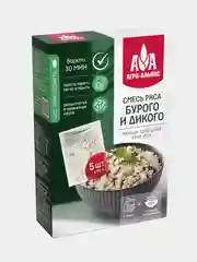 Смесь бурого и дикого риса Агро-Альянс Экстра, в пакетиках для варки, 5 пакетиков по 80 г