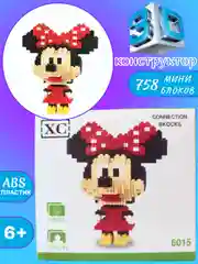 Красный детский конструктор, конструктор 3d д, мини-блоки, фигурка Куроми/ Панда/Стич/Человек паук