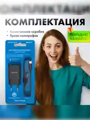 Черный сетевое зарядное устройство Borofone BA20A 5V/2.1A 1 x USB, с кабелем Micro-USB type-c