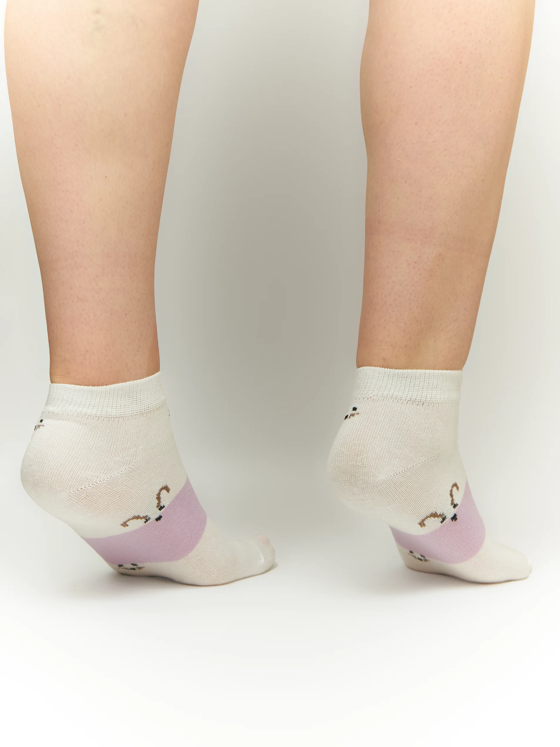 Белый носки женские "CottonComfort", 80% хлопок, короткие, 1 пара, 3 пары, набор из 3-х разных пар