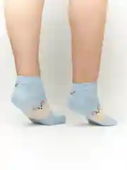 Голубой носки женские "CottonComfort", 80% хлопок, короткие, 1 пара, 3 пары, набор из 3-х разных пар
