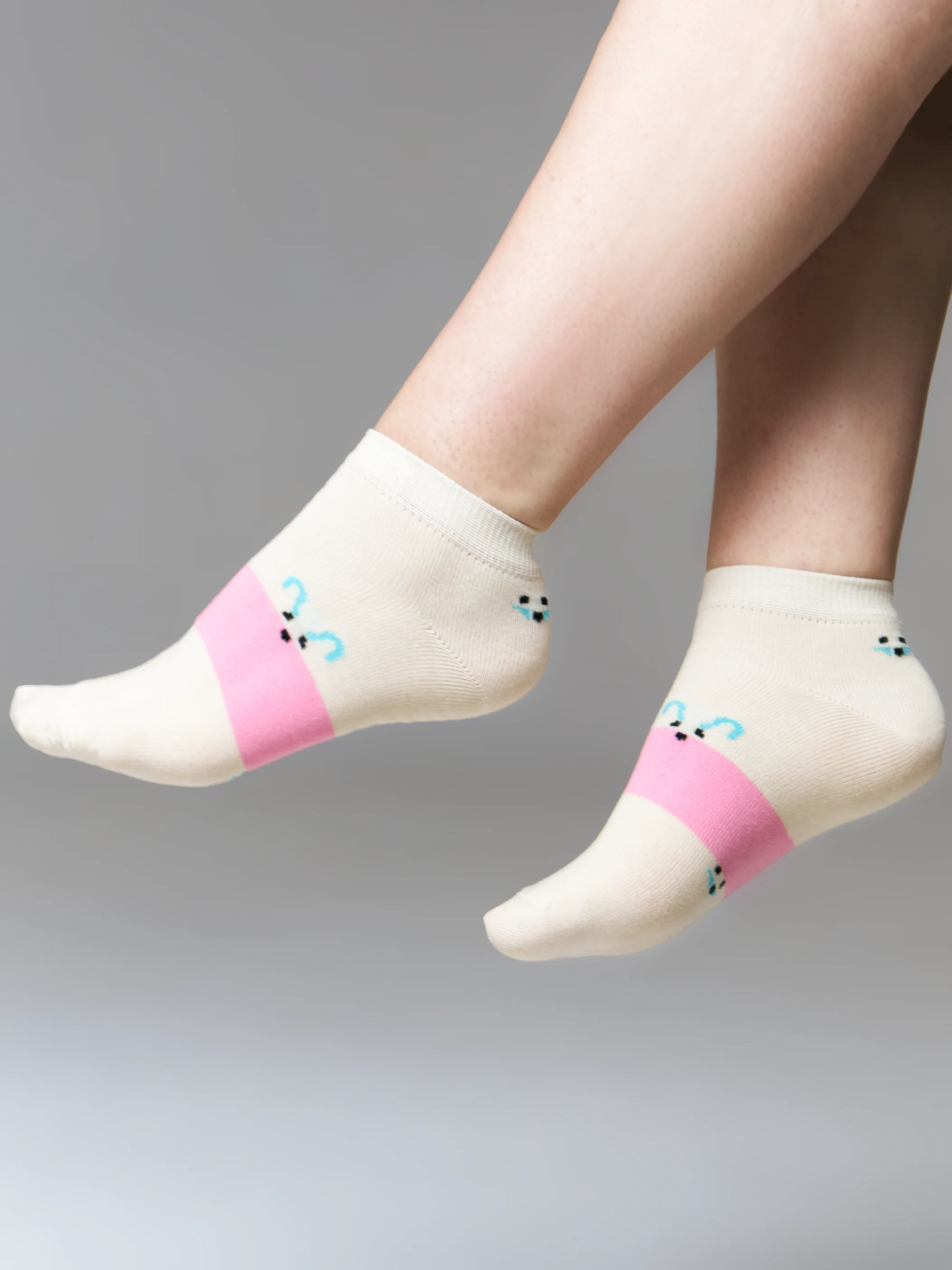 Молочный носки женские "CottonComfort", 80% хлопок, короткие, 1 пара, 3 пары, набор из 3-х разных пар