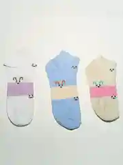 Разноцветный носки женские "CottonComfort", 80% хлопок, короткие, 1 пара, 3 пары, набор из 3-х разных пар