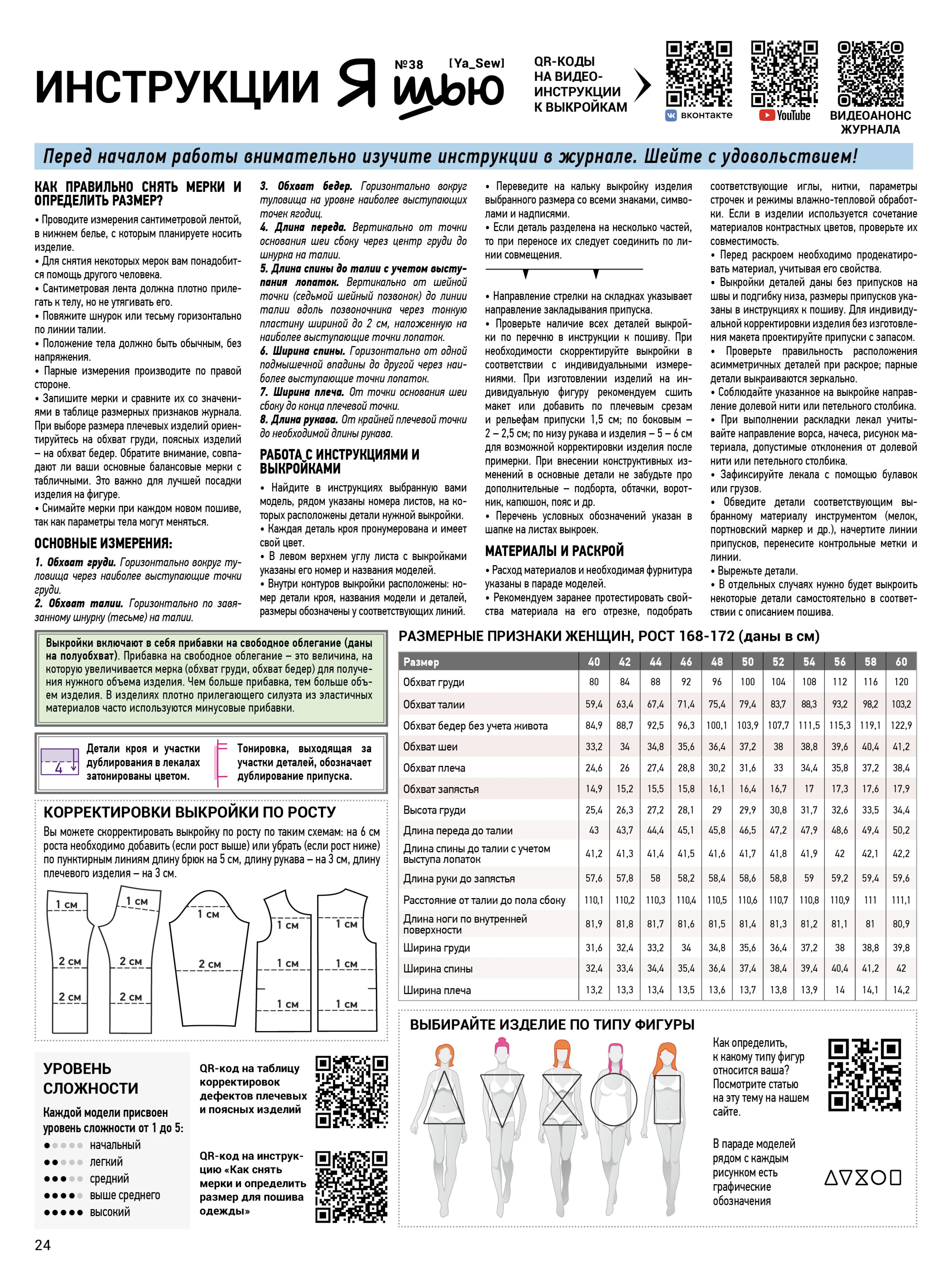 Я шью (Ya Sew) №38 журнал по шитью с выкройками