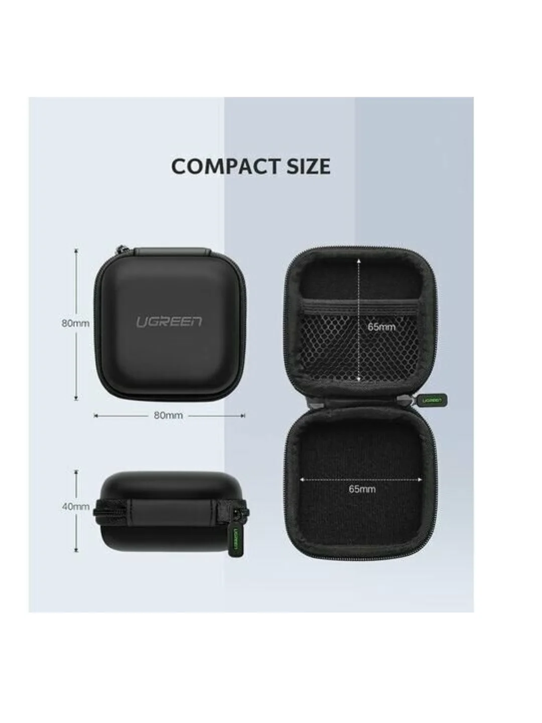 Органайзер Ugreen LP128 (70577) Earphone & Cable & Charger Multi-functional Case. серый