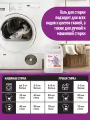 Гель концентрат для стирки цветного белья Kitto Home, 5 литров, 200 стирок
