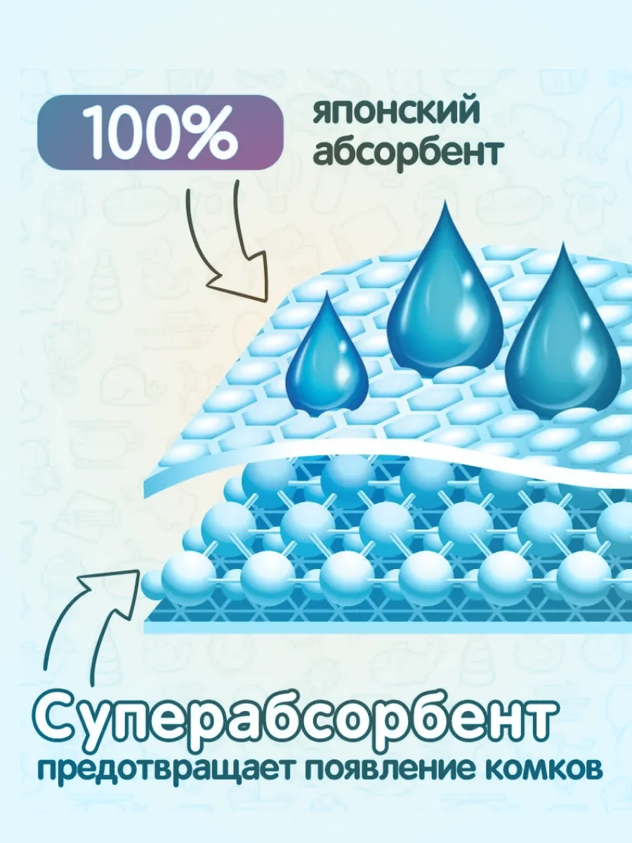 Подгузники детские KIOSHI, размер M (6-11 кг)