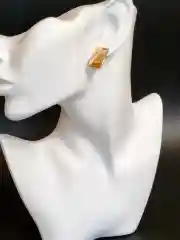 Желтый серьги женские, позолоченные