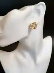 Горчичный серьги женские, позолоченные