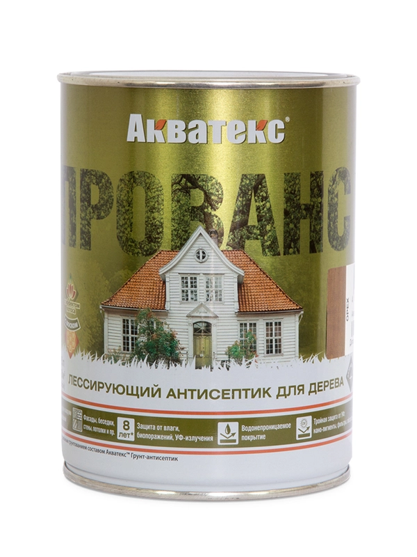 Антисептик для дерева Акватекс Викинг 65092, лессирующий, полуматовый, 9 л, дуб