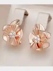 Горчичный серьги женские, позолоченные