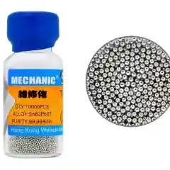 Припой шарики для пайки (реболлинга) BGA микросхем Mechanic Sn63Pb37 (0.2 мм, 10 000 шт.)