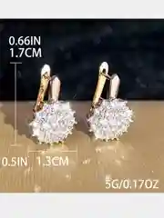 Лимонный серьги женские, позолоченные