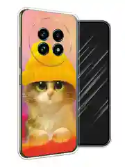 Желтый чехол на Realme 13 Pro+/13 Pro / Реалми 13 Про+/13 Про прозрачный, с принтом